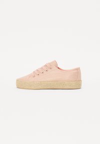 Pantofi casual cu șiret - metallic rose