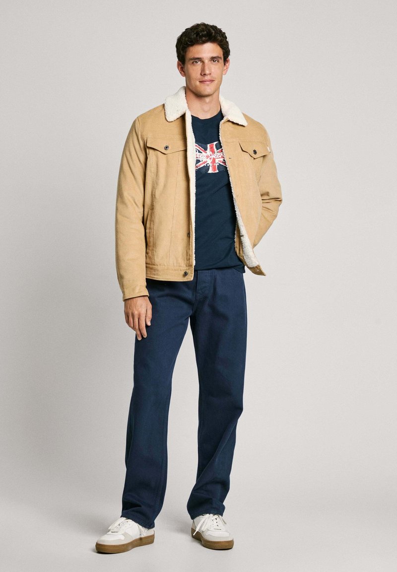 Blouson Pepe Jeans Right Portobello Beige - Taille M41946, Capuche, Coupe-vent, Neuf Avec étiquettes