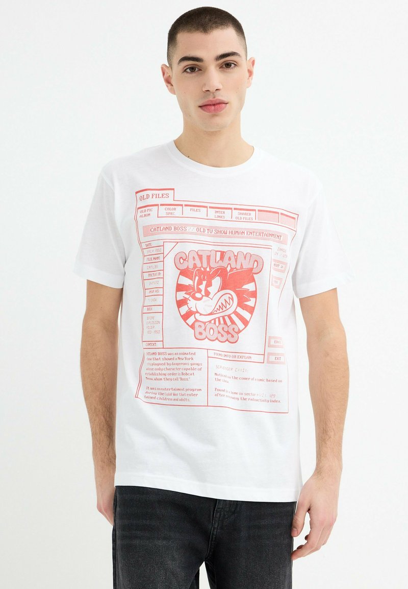 INSIDE Camiseta estampada - blanco