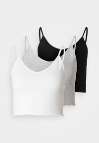 3 PACK - Viršus - black/white/grey