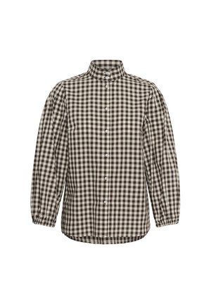 InWear, HAIMAIW HIGH NECK SHIRT - Πουκαμίσα με κουμπιά - gingham choko tort pearl ivory