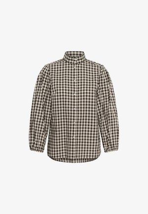 InWear, HAIMAIW HIGH NECK SHIRT - Πουκαμίσα με κουμπιά - gingham choko tort pearl ivory