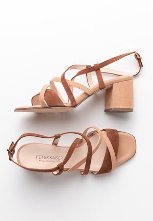 High heeled sandals - brown