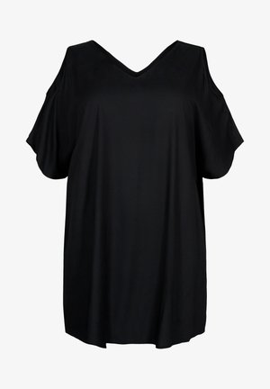 Zizzi WITH SHOULDER DETAIL - Denní šaty - black