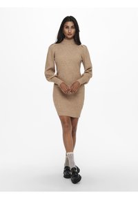 ONLY KATIA L S NOOS - Strickkleid - toasted coconut/camel