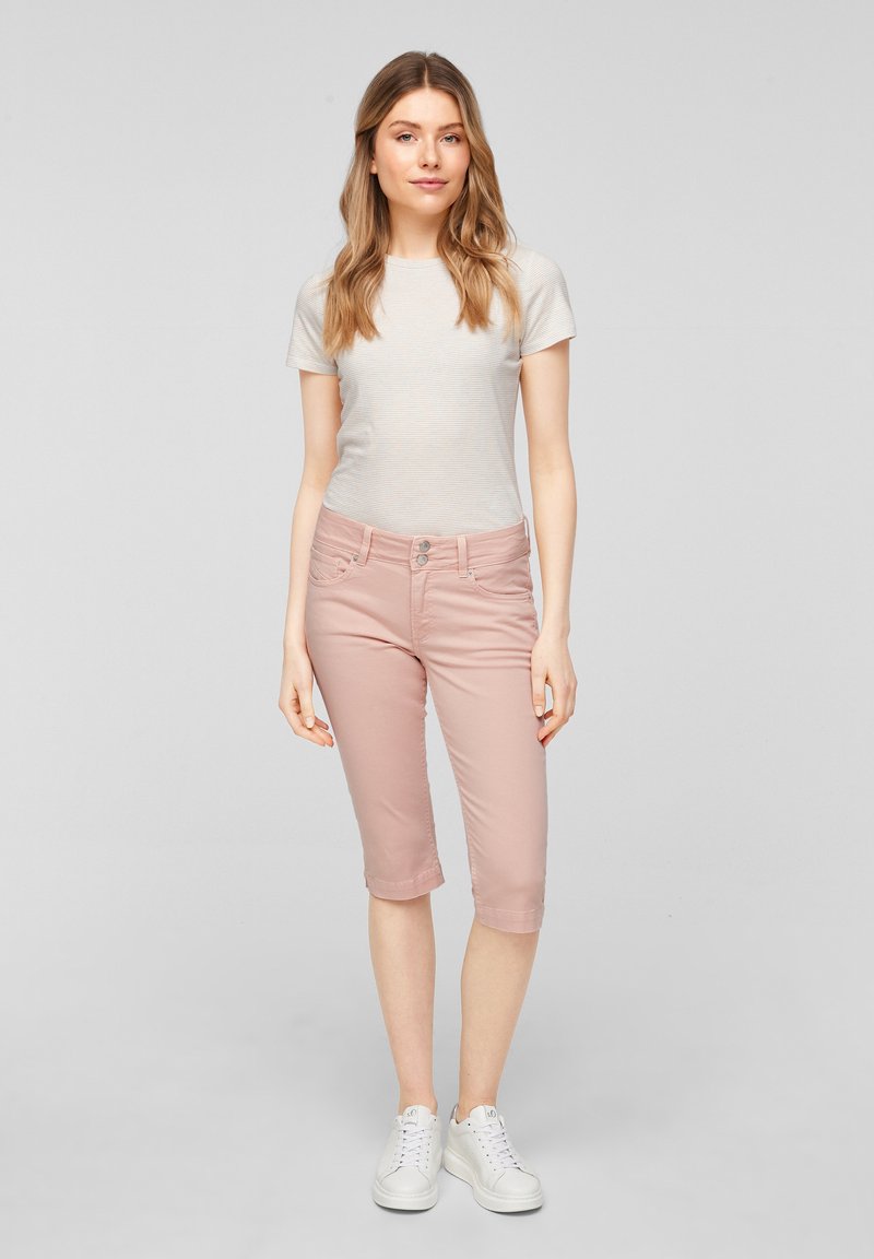 QS Jeansshort zalmroze