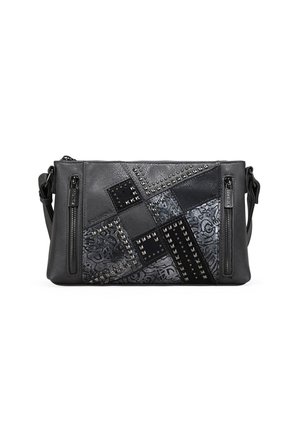 CON CREMALLERAS TACHAS   - Bandolera - gris