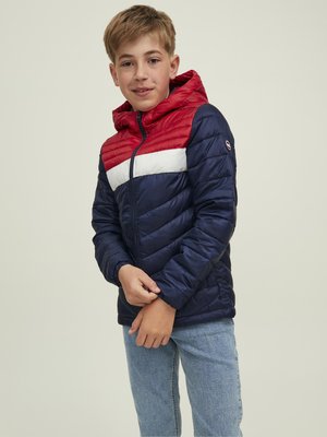 JJEHERO PUFFER HOOD - Ελαφρύ μπουφάν - red/white