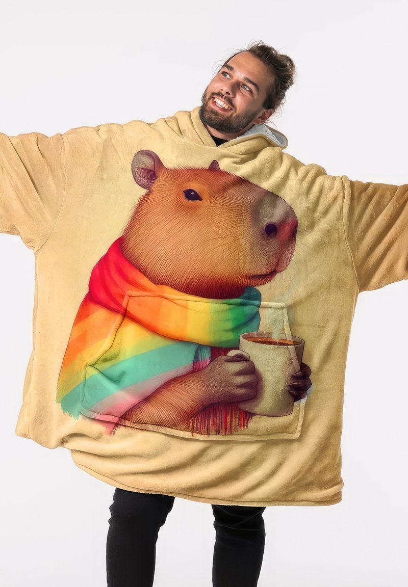 Mr. GUGU & Miss GO BLANKET CAPYBARA - Hoodie - beige