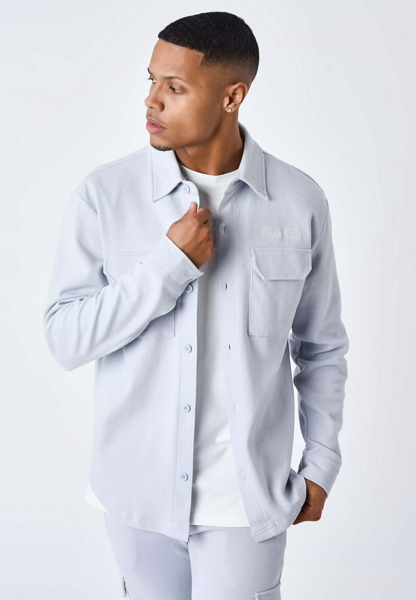 Chemise Denim Surdimensionnée Pour Homme - Coupe Ample Moderne, Col évasé, En Coton Léger