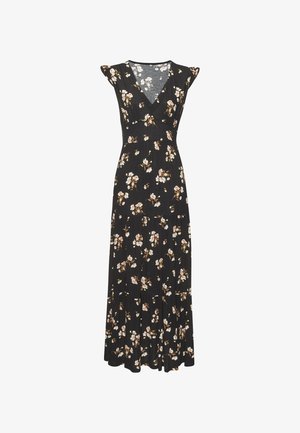 Vivance, Maxi dress - schwarz koralle bedruckt