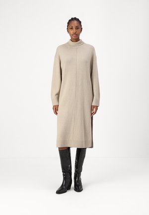Strickkleid - taupe