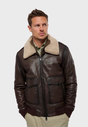 Leren jas - cognac color