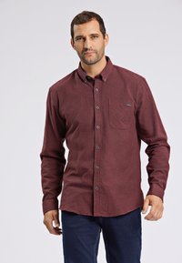 Lindbergh BRUSHED LS - Camicia - dark red