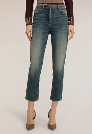 MUM FIT A VITA ALTA - Jeans Slim Fit - azzurro