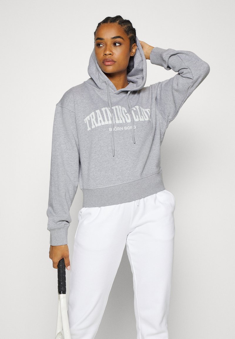 Damen Sweatshirts | Björn Borg CROP HOODIE Sweatshirt light grey melange/grau - TS05718 Damen Sweatshirts | Björn Borg CROP HOODIE Sweatshirt light grey melange/grau - TS05718