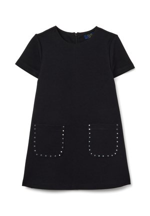 REGULAR FIT WITH SHORT SLEEVES AND CREW NECK - Jerseykleid - gunmetal