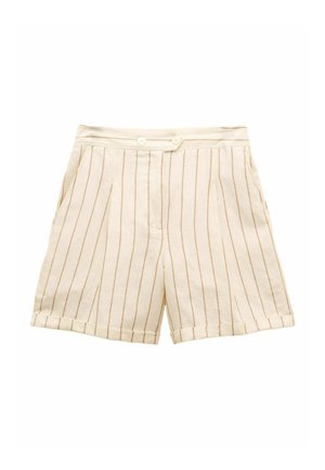 REGULAR FIT - TAILORED - Pantaloni scurți - cream stripe