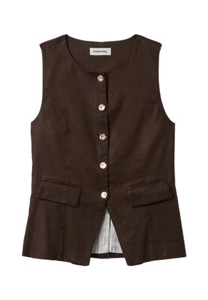 Stefanel, WAISTCOAT. - Veste sans manches - dark brown