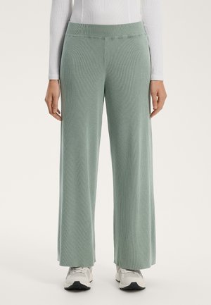 WASHED KNIT STRAIGHT-LEG - Träningsbyxor - mottled dark green
