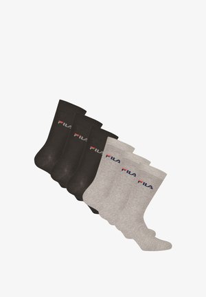 Fila UNISEX 6ER PACK - STRÜMPFE, STREET, LIFESYLE - Calcetines de deporte - schwarz/grau
