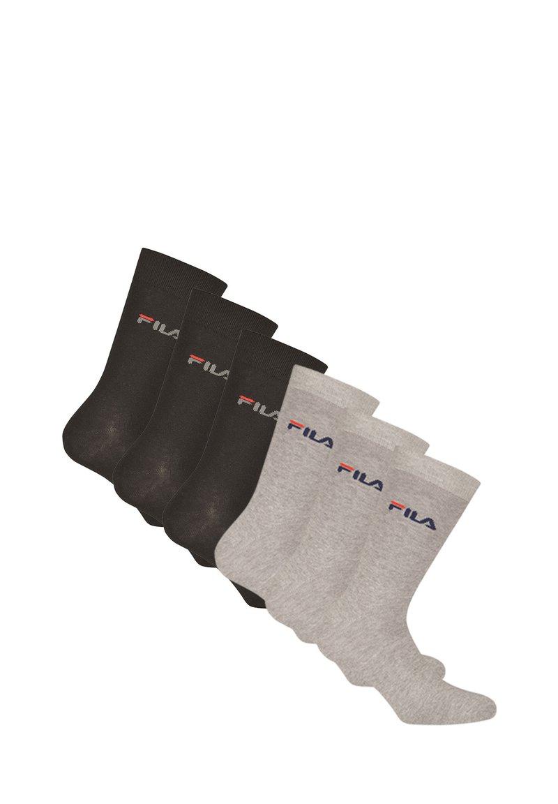 Fila UNISEX  6ER PACK - STRÜMPFE, STREET, LIFESYLE - Calcetines de deporte - schwarz/grau