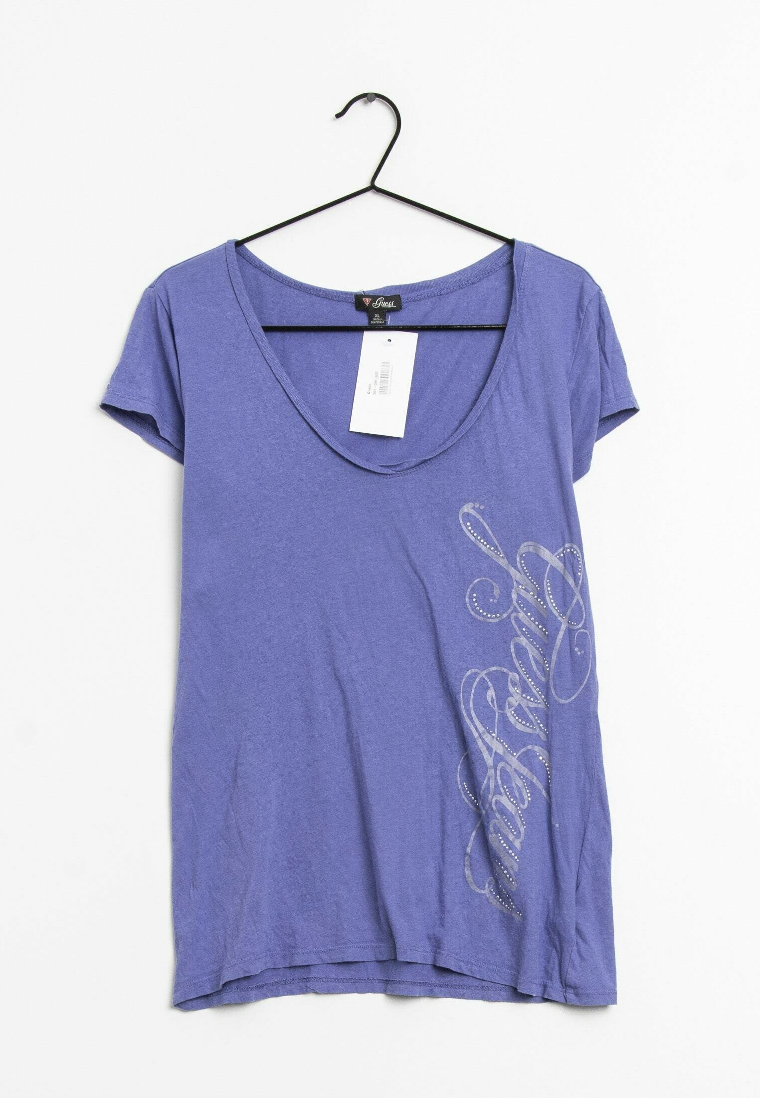 Guess Print T-shirt - purple/blue 