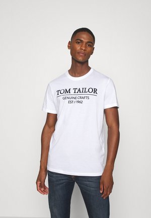 TOM TAILOR, Camiseta estampada - white
