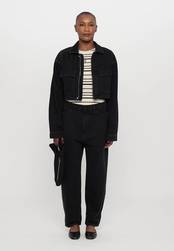 AMELIA CROP POCKET - Denim jacket - cliff4