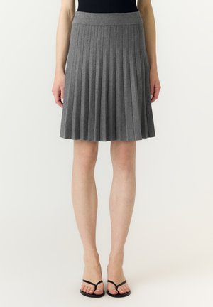 YAS, YASELENA PLEATED NOOS - Minirok - medium grey melange