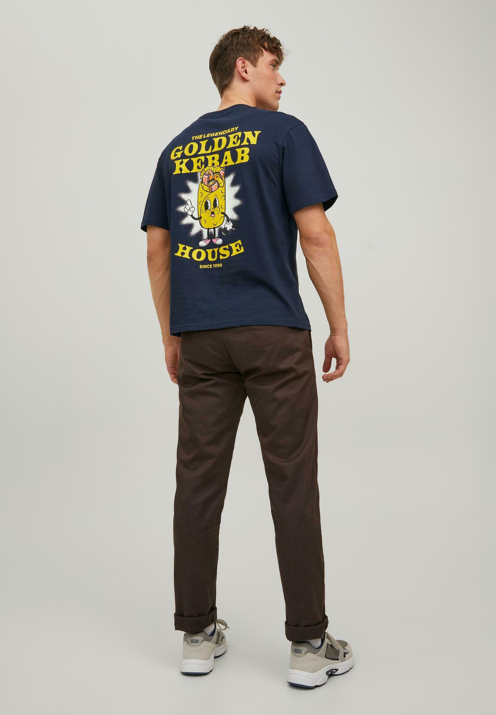 Jack & Jones JJNAVEEN TEE SS CREW NECK - T-shirt basic - navy blazer