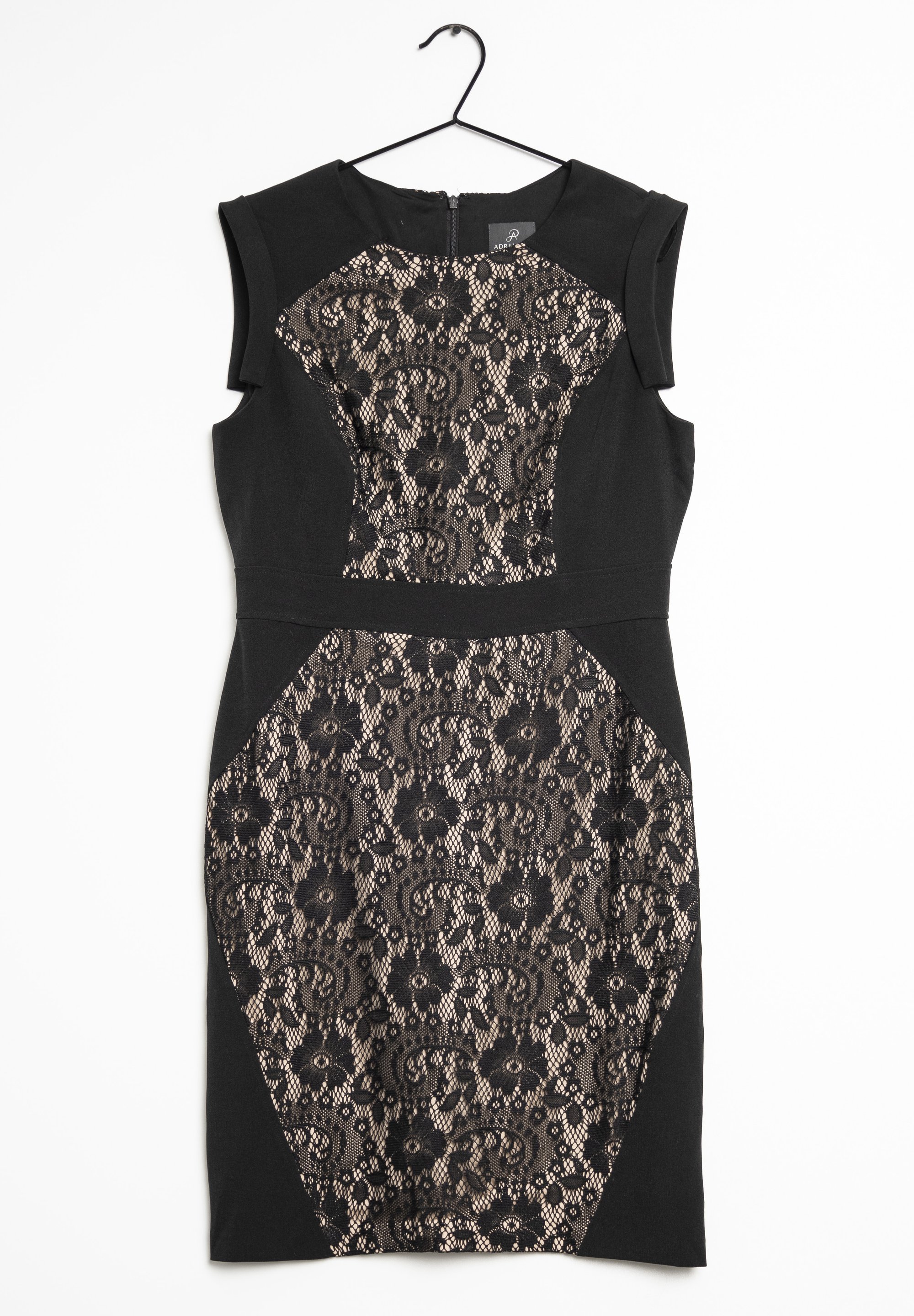 princess polly baby blue dress Adrianna Papell Adrianna Papell Dress Women 16 Black Lace Bodice Banded Sheath  Lace Sleeves Cocktail
