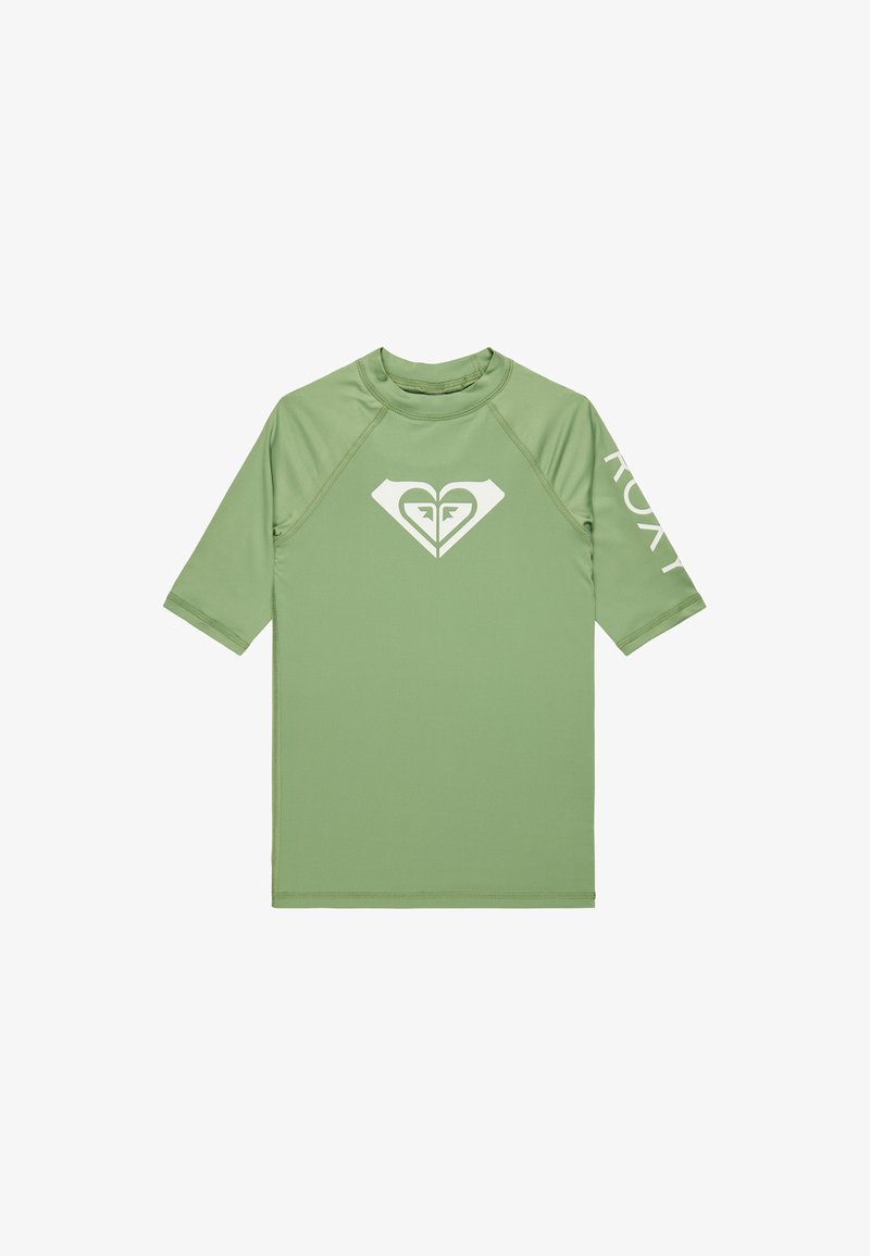 Roxy WHOLEHEARTED KURZÄRMLIGER - Rash vest - green