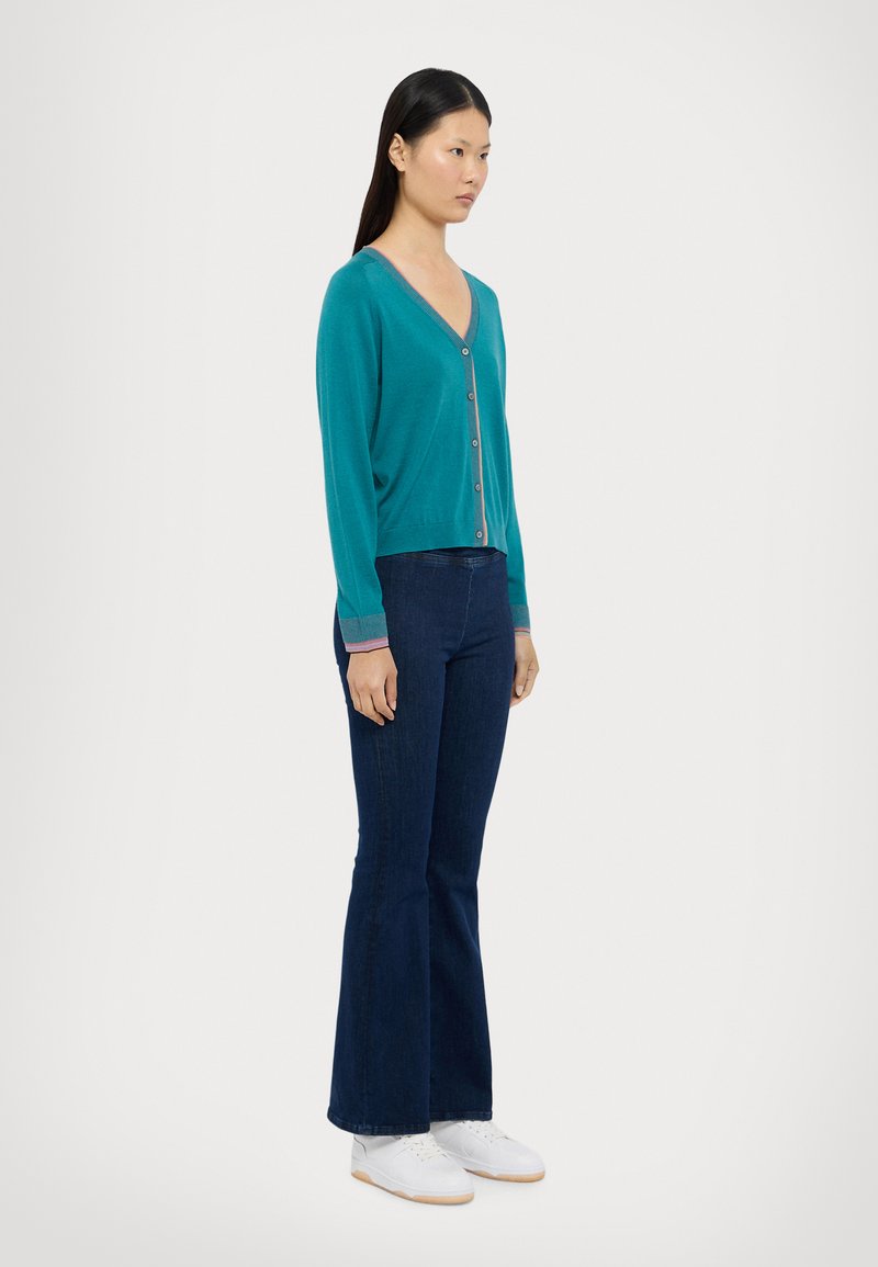 PS Paul Smith WOMENS BUTTON THROUGH - Casaco de malha - blue