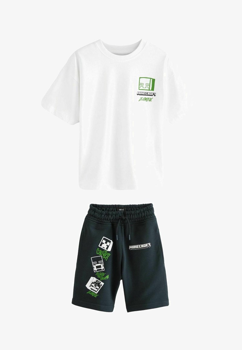 Next SHORT SLEEVE LICENSE AND SET - Tréningruha alsók - navy white minecraft