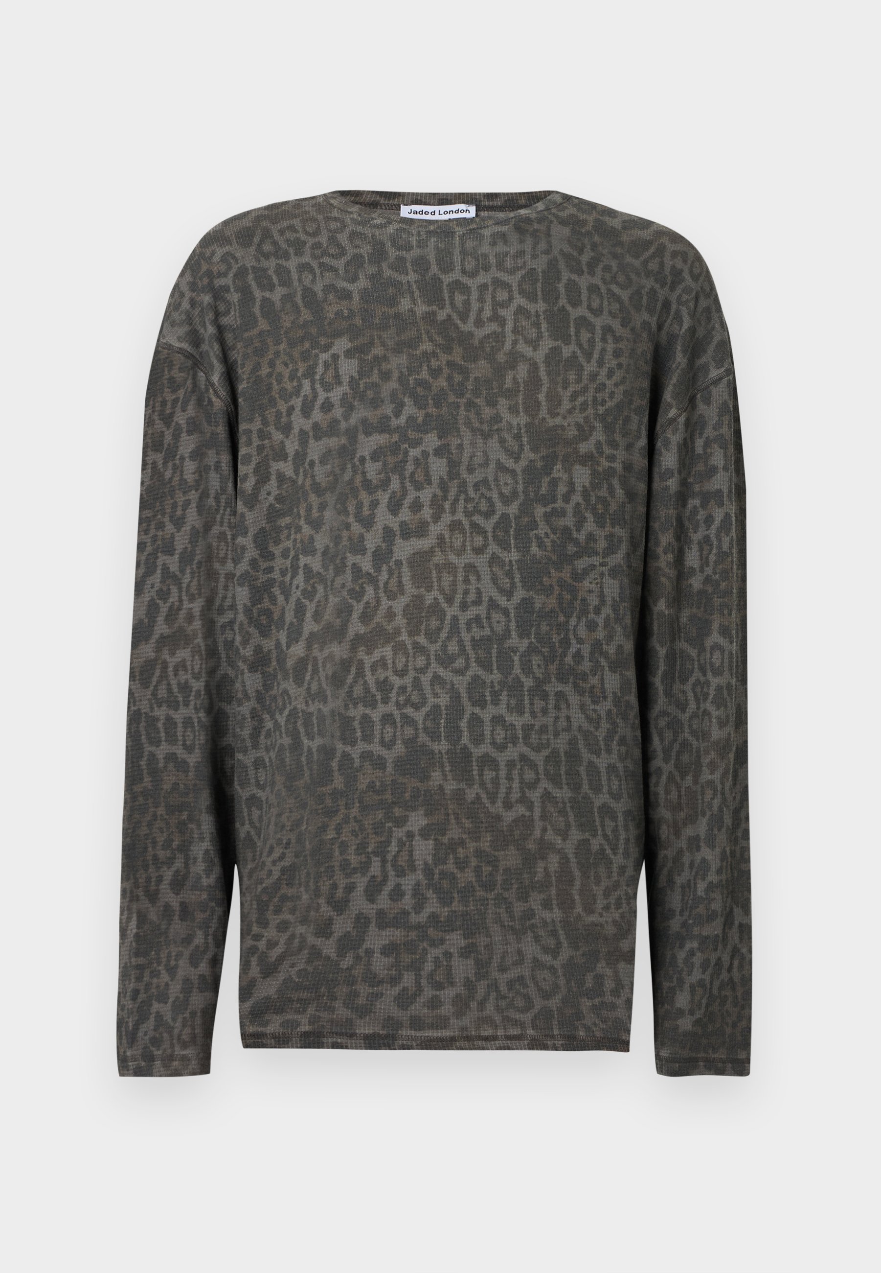 Jaded London LEOPARD - Long sleeved top - charcoal/multi-coloured