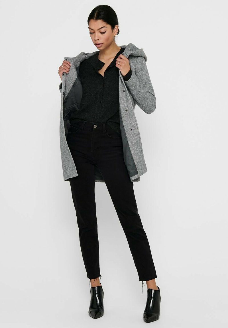 Damen Parkas | ONLY ELEGANTER COZY ONLSEDONA MI Kurzmantel hellgrau/grau-meliert - NB36783 Damen Parkas | ONLY ELEGANTER COZY ONLSEDONA MI Kurzmantel hellgrau/grau-meliert - NB36783