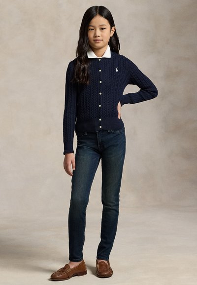 Polo Ralph Lauren MINI CABLE COTTON CARDIGAN 7-14Y - Cardigan - hunter navy