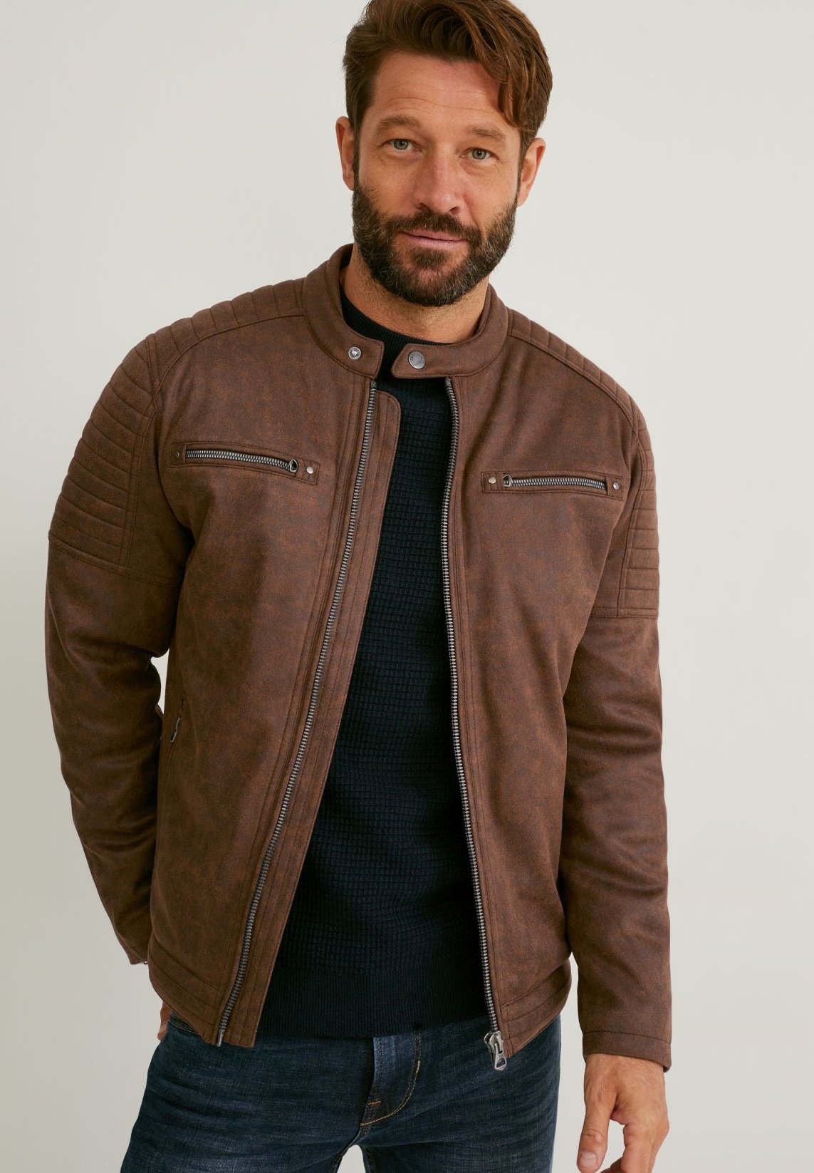 Chez C&a C Et A Blouson Homme Leather Veste Homme C&a