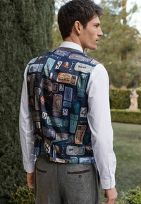 Next TRIMMED DONEGAL WAISTCOAT - Jakkesæt veste - grey