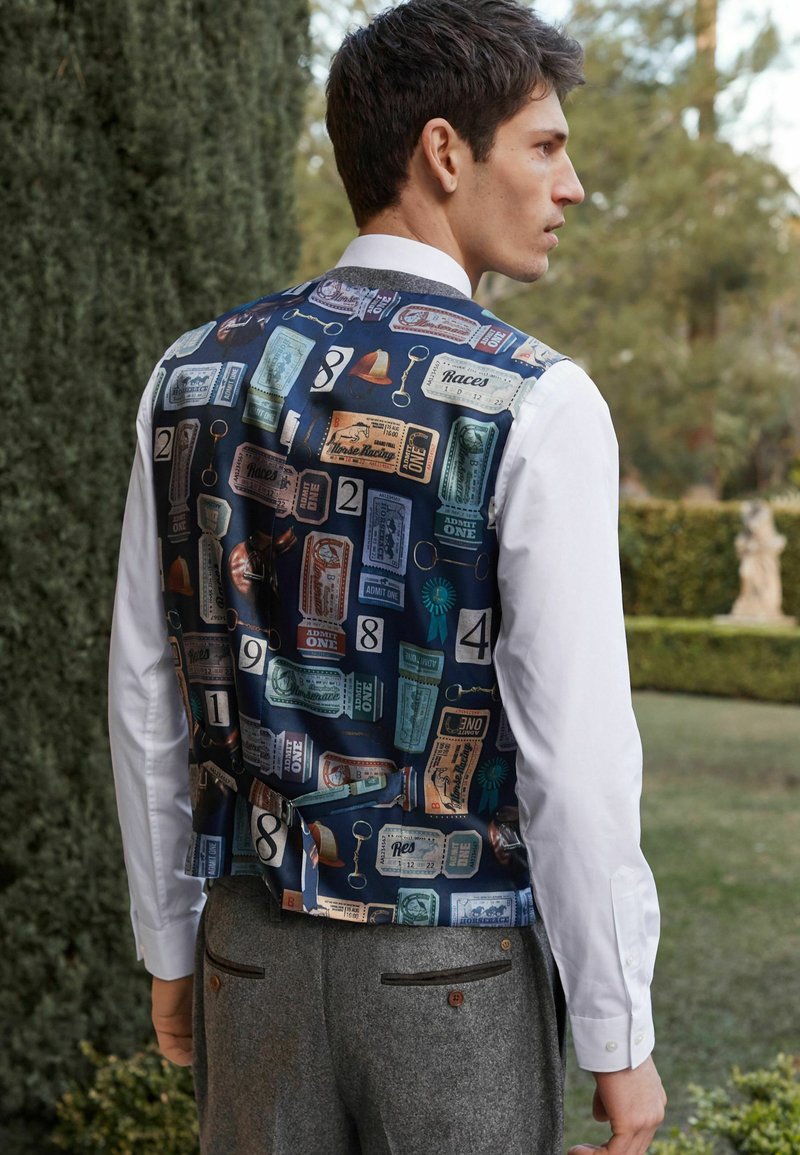 Next TRIMMED DONEGAL WAISTCOAT - Jakkesæt veste - grey