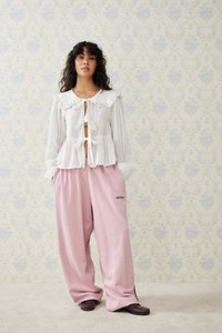 BDG Urban Outfitters COLLARED TIE UP SHIRT - Blúz - white