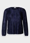 CARLAZO PLISSE O NECK - T-shirt à manches longues - twilight blue