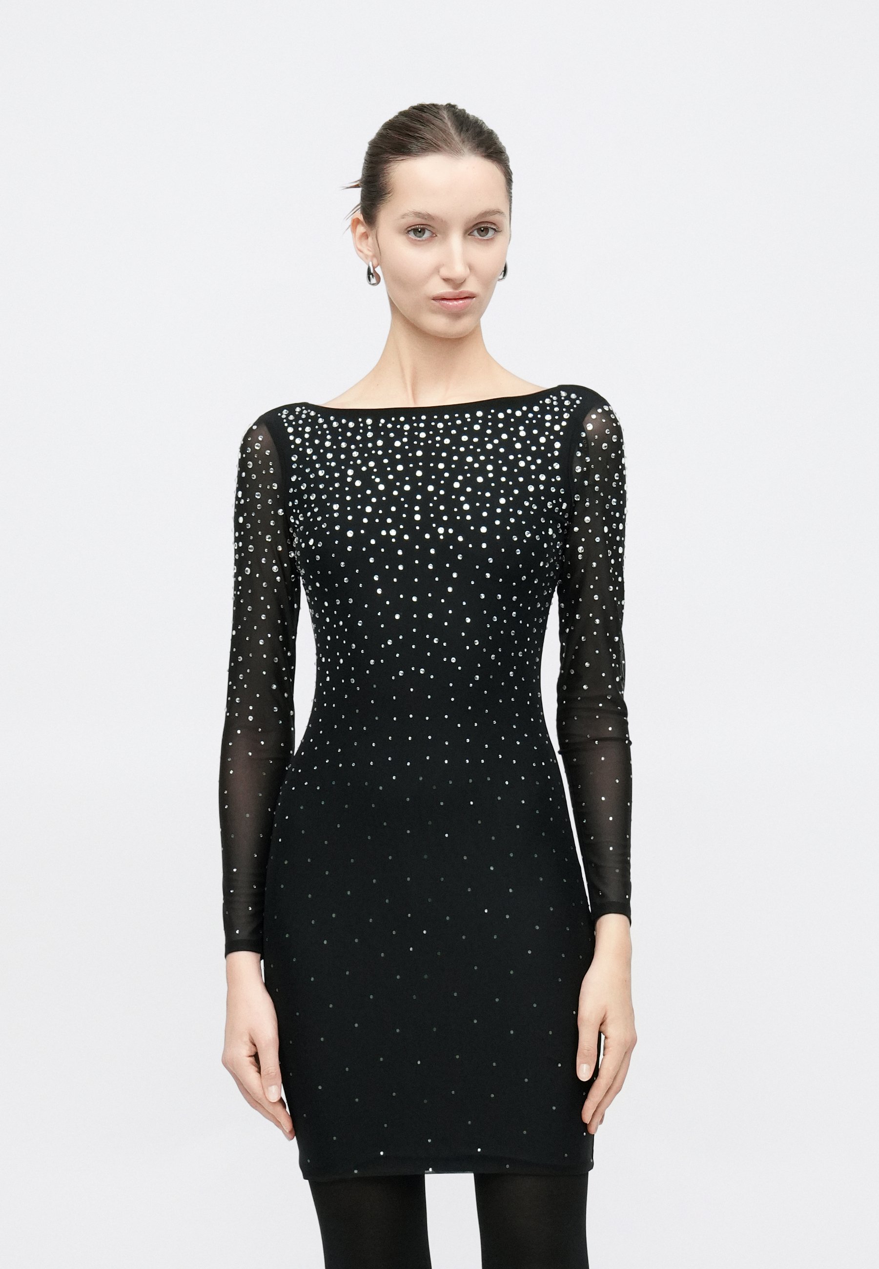 MARCIANO BY GUESS FLORA BOAT NECK DRESS - Cocktail dress / Party dress -  jet black/black - Zalando.ie