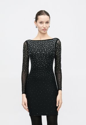 FLORA BOAT NECK DRESS - Robe de soirée - jet black