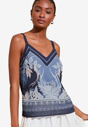 Lipsy PRINTED V NECK - REGULAR FIT - Topp - blue