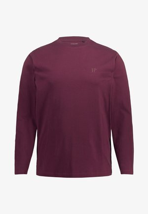 JP1880 MIT LOGO-RUNDHALS REGULAR FIT - Langarmshirt - dark ruby