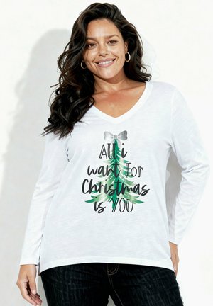 MIT WEIHNACHTSBAUM - Longsleeve - snow white