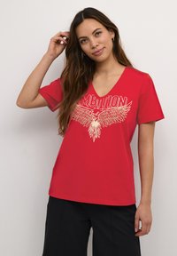 Culture CUGITH BRONX - Triko s potiskem - racing red