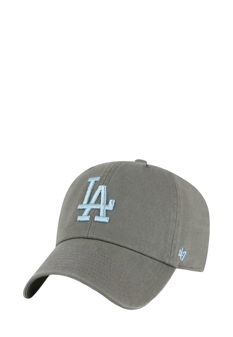 Gray baseball cap with light blue "LA" logo embroidered on front and "47" logo on the side.